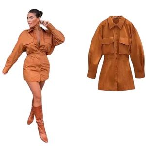 Zara Orange Mini Dress